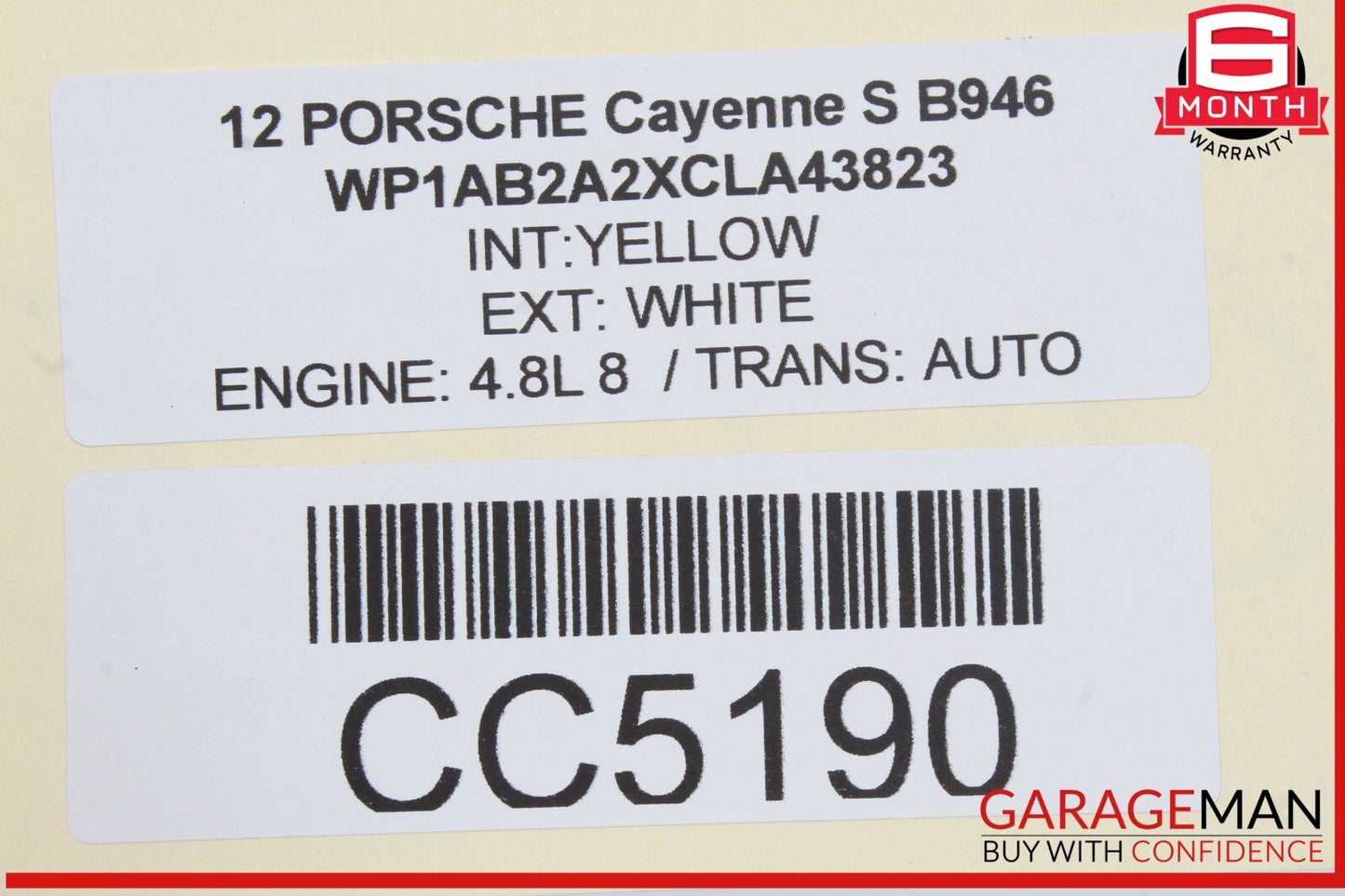 11-18 Porsche Cayenne 958 Rear Right Interior Door Panel Trim Cover OEM