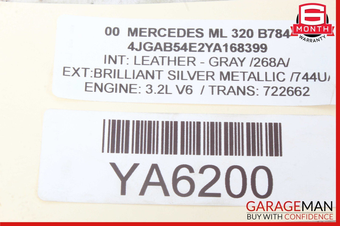98-05 Mercedes W163 ML320 ML350 ML500 Axle CV Half Shaft Rear Right or Left OEM