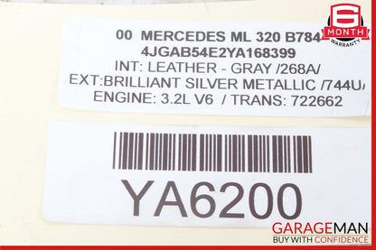 98-05 Mercedes W163 ML320 ML350 ML500 Axle CV Half Shaft Rear Right or Left OEM