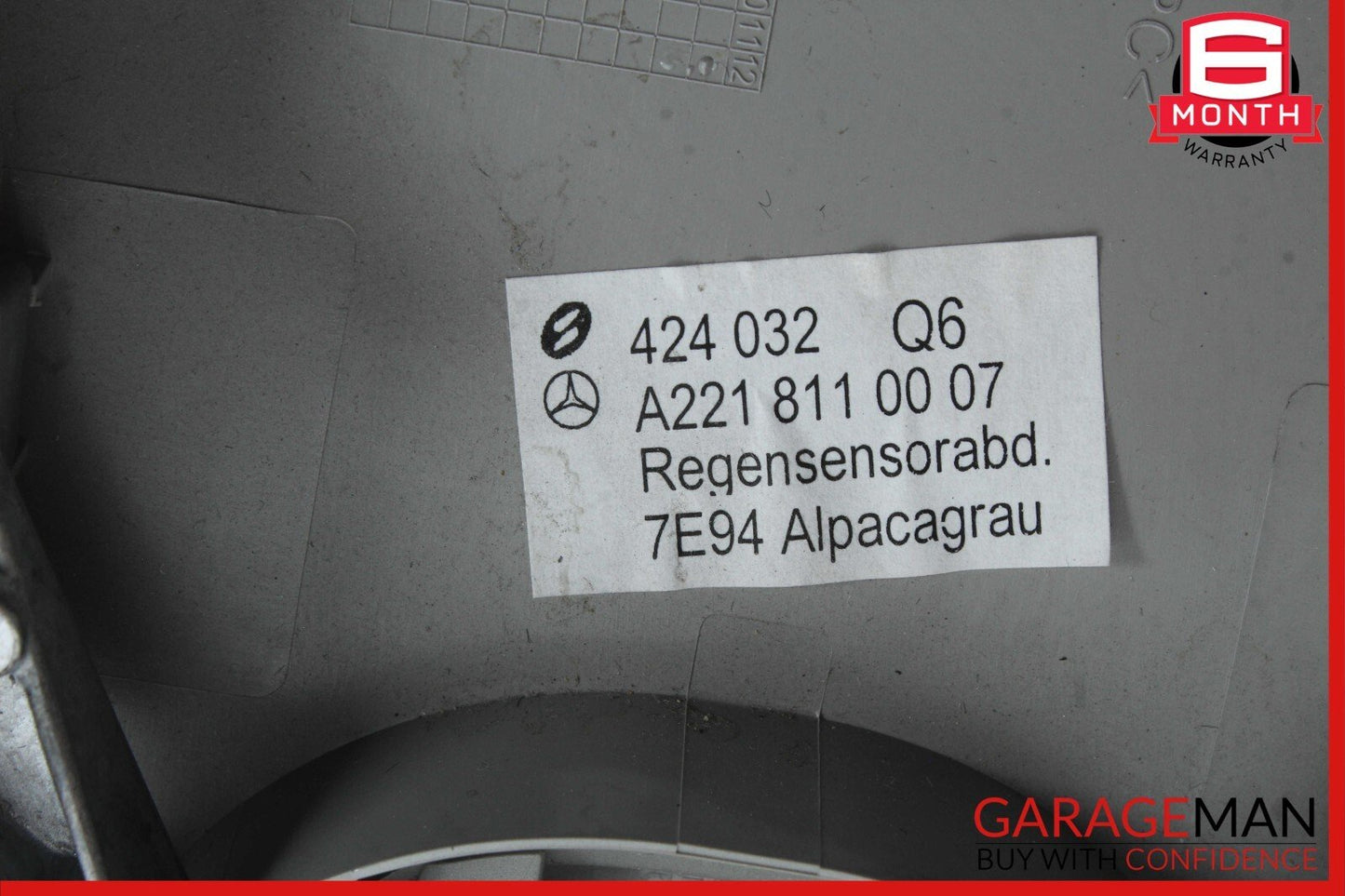 07-09 Mercedes W221 S550 Interior Top Upper Rear View Inside Dim Mirror Gray