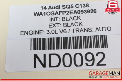 14-17 Audi SQ5 Front Right Passenger Side Seat Belt Seatbelt Black OEM