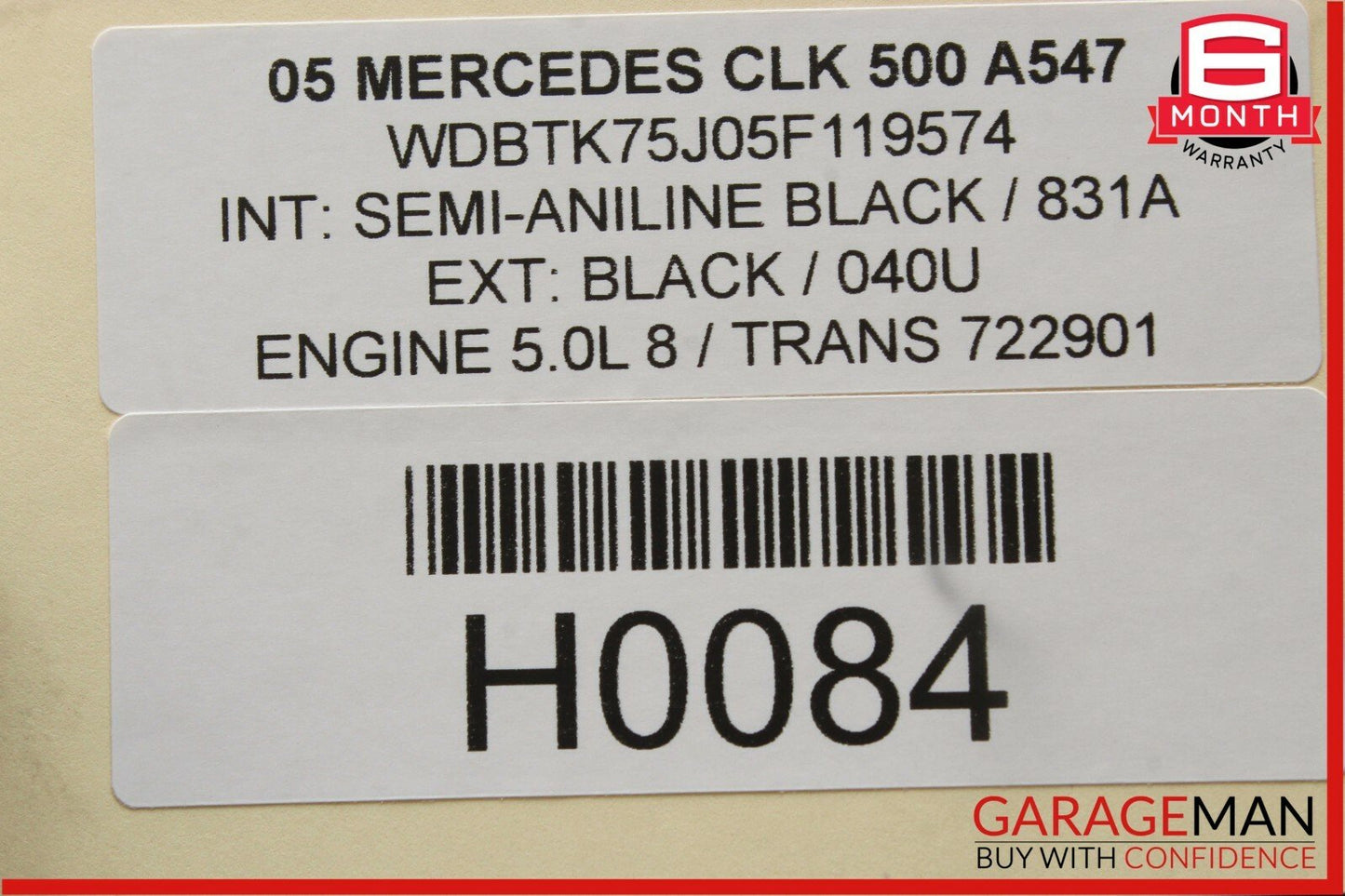 03-09 Mercedes W209 CLK500 Front Right Passenger Side Exterior Door Handle Black