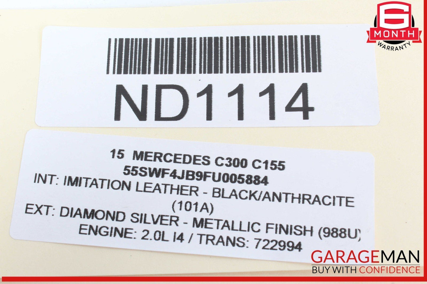 15-20 Mercedes W205 C300 GLC350e E300 M274 2.0L ECU ECM Engine Control Module
