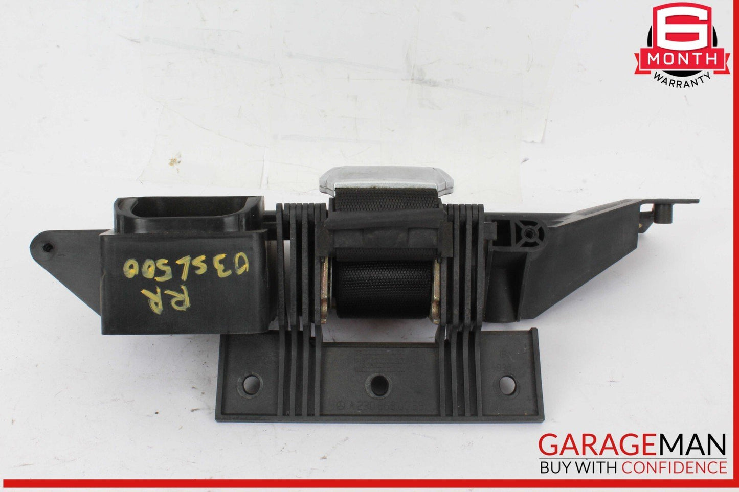 03-08 Mercedes R230 SL500 Rear Right Seat Belt Retractor Luggage w/Speaker OEM