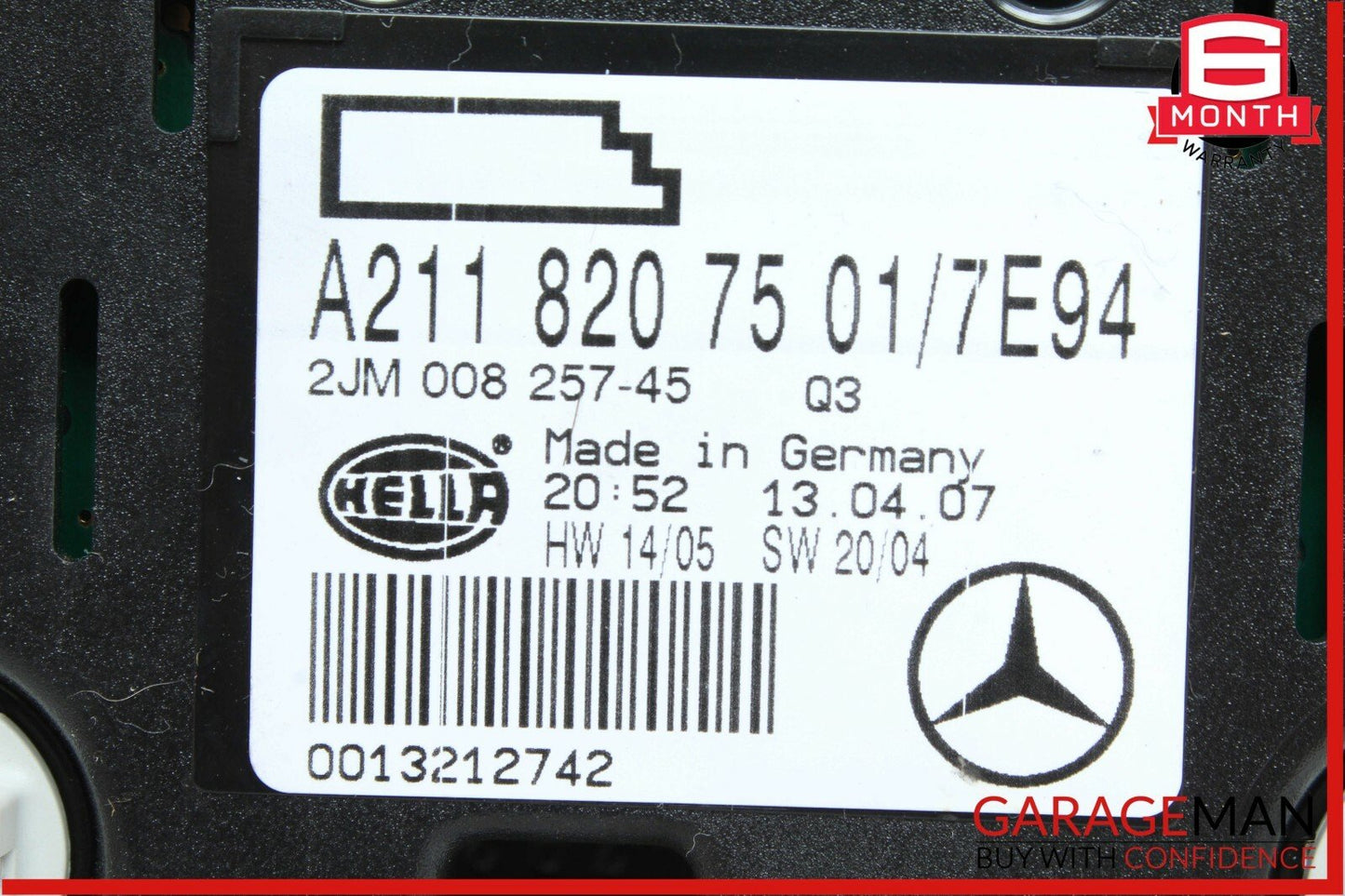 06-11 Mercedes W219 CLS550 E550 Rear Overhead Dome Light Reading 2118207501 OEM