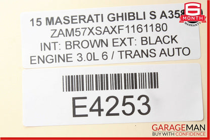 14-17 Maserati Ghibli Power Steering Fluid Tank Reservoir Bottle OEM