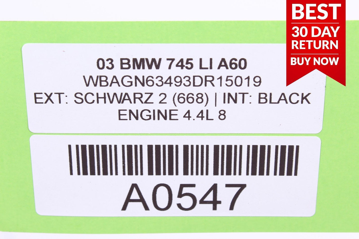 02-05 BMW E65 E66 745Li REAR RIGHT PASSENGER DOOR LATCH LOCK ACTUATOR A60 OEM