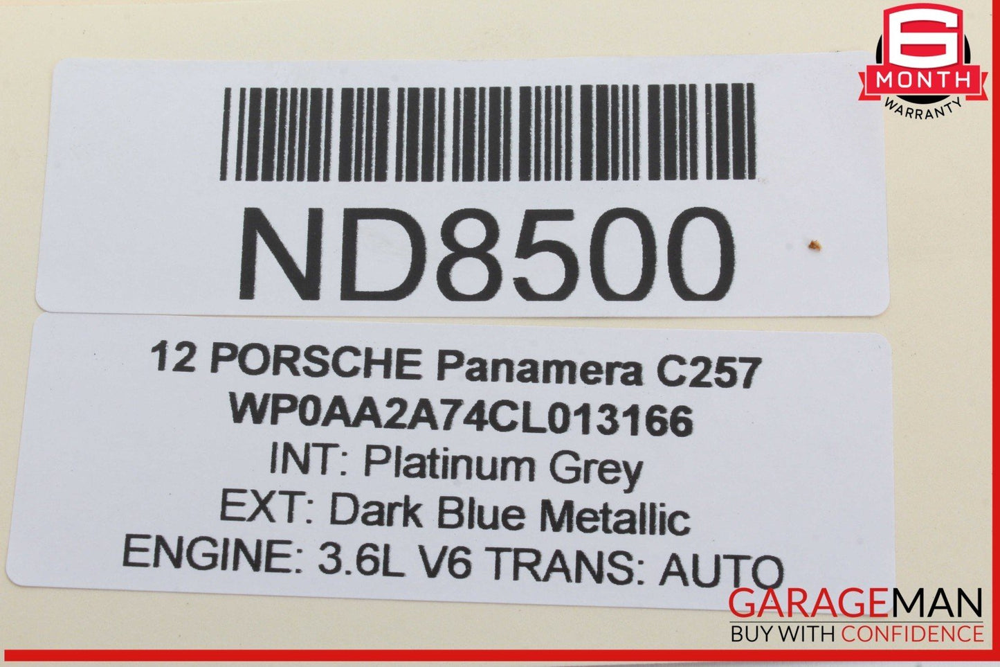 10-16 Porsche Panamera 970 Rear Left or Right Side Seat Belt Black OEM