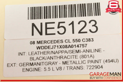 07-10 Mercedes W216 CL550 S400 Keyless Go Control Module Unit 2218702392 OEM