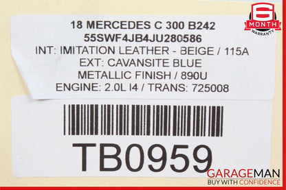 15-20 Mercedes W205 C300 E300 Front Left Side Upper Transverse Control Arm OEM