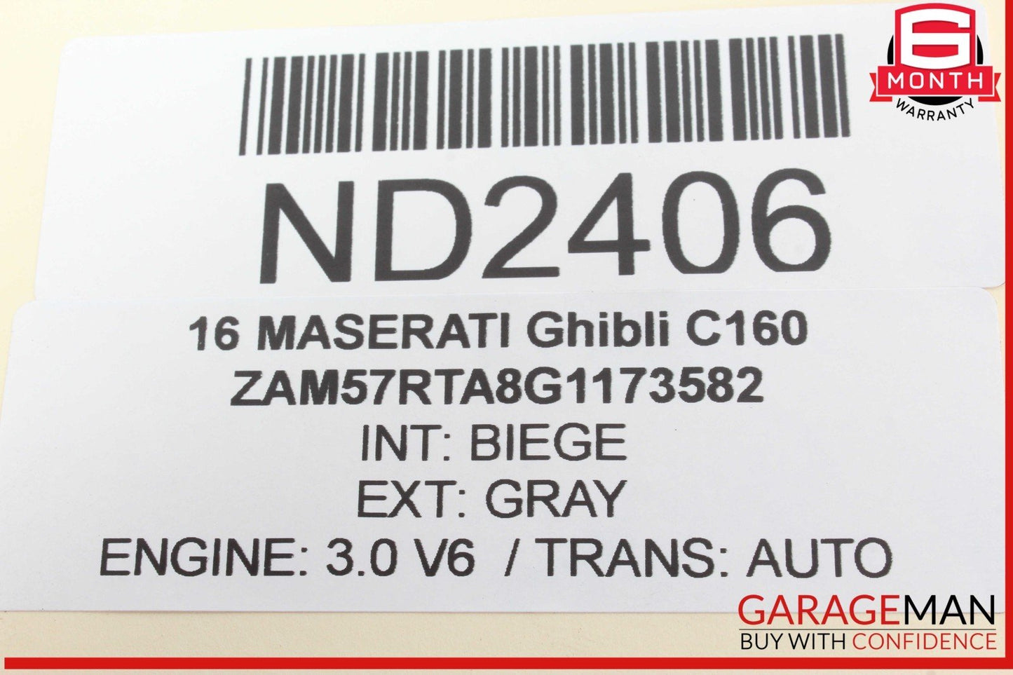 14-17 Maserati Ghibli Rear Right or Left Side Upper Control Arm 670007252 OEM