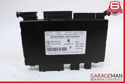 03-12 Mercedes R171 SLK280 SLK350 E350 Front Left Side Seat Control Module Unit