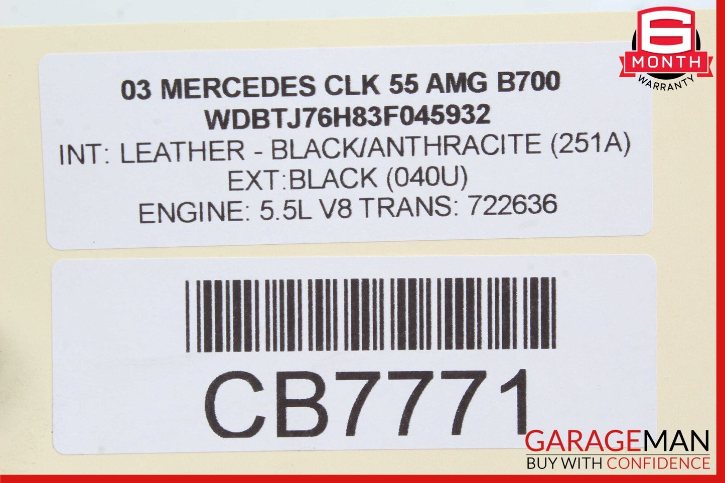 03-09 Mercedes W209 CLK55 AMG Front Left Side Lower Suspension Control Arm OEM
