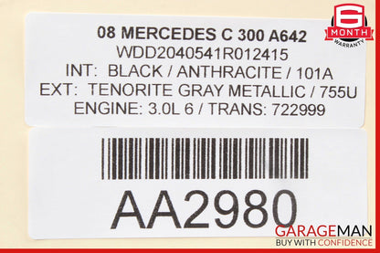 08-09 Mercedes W204 C300 C350 Speedometer Odometer Instrument Cluster Gauge OEM