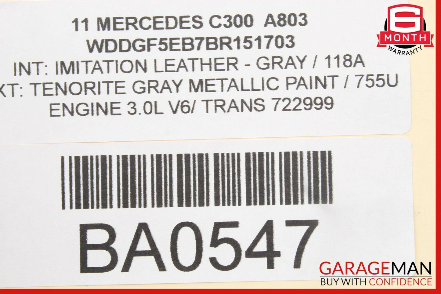 08-18 Mercedes W204 C250 C300 CLS550 Rear Right Side Door Control Module OEM