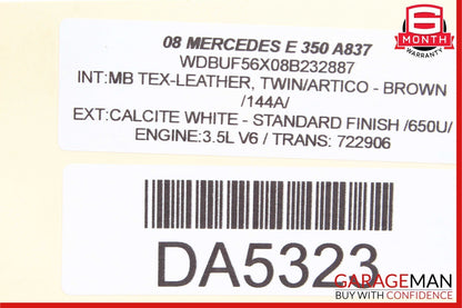 07-09 Mercedes E550 CLS550 Front Left Side Seatbelt Seat Belt Retractor Brown