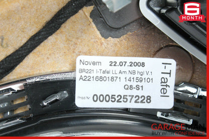07-09 Mercedes W221 S600 S65 AMG V12 Dashboard Center Trim Bezel Assembly Wood