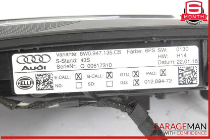 17-23 Audi RS5 S5 A4 Allroad Front Console Overhead Dome Light 8W0947135CS OEM