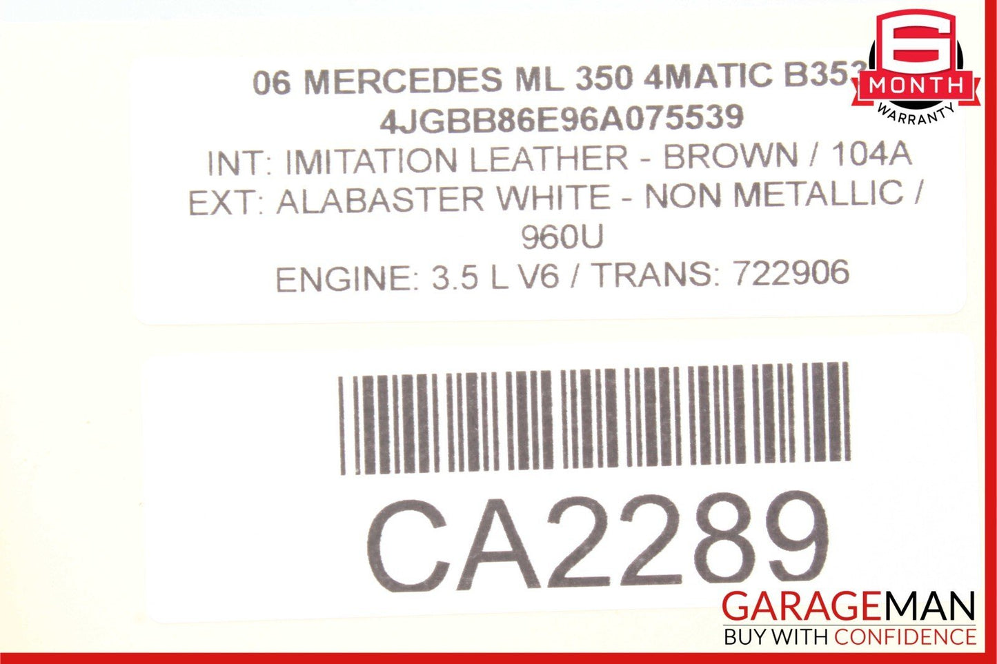06-13 Mercedes W164 ML350 GL450 Pano Panoramic Sunroof Sun Roof Motor Unit OEM