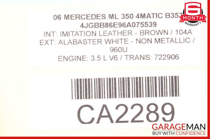 06-13 Mercedes W164 ML350 GL450 Pano Panoramic Sunroof Sun Roof Motor Unit OEM