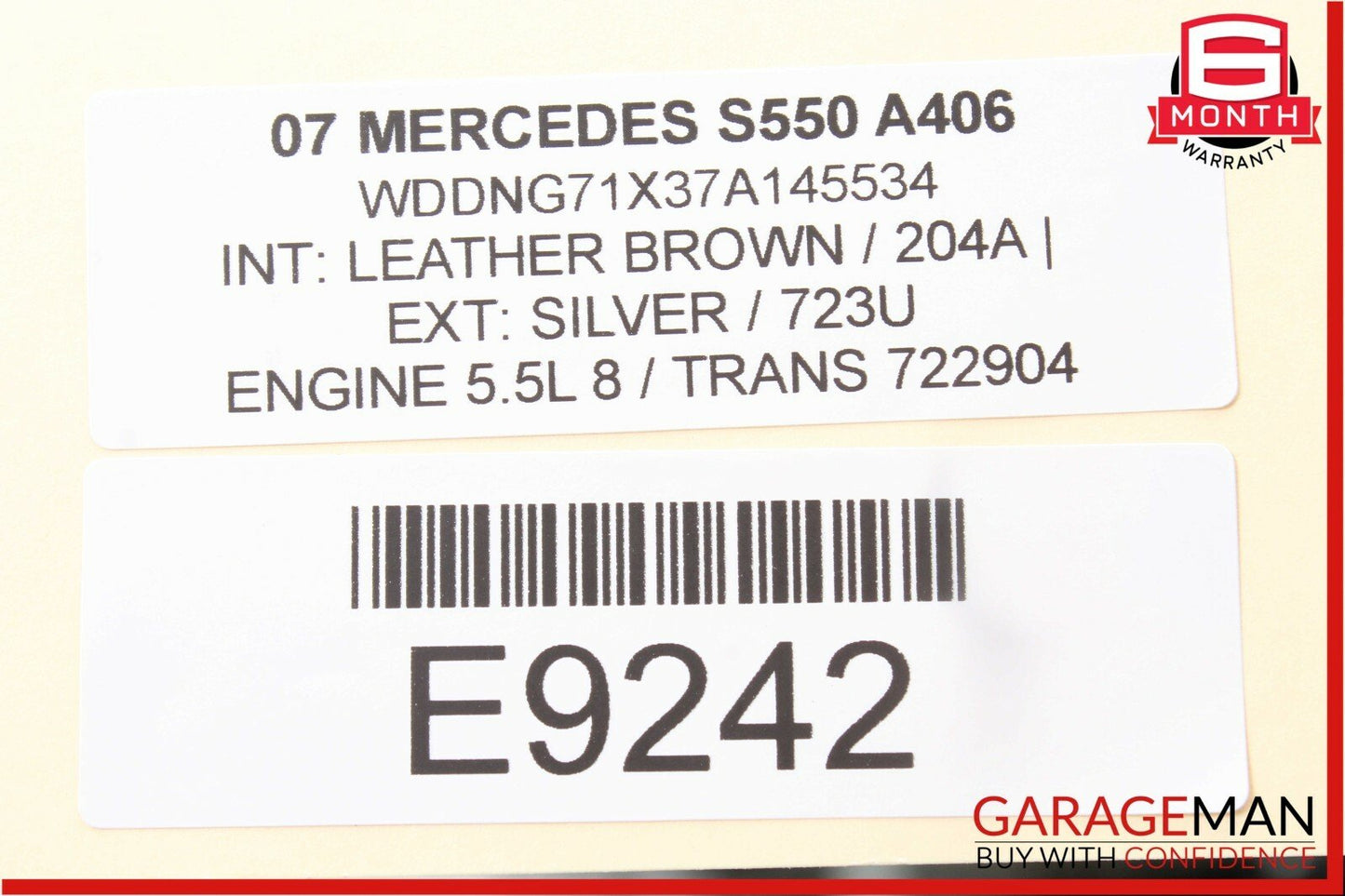 07-13 Mercedes W221 S550 S65 AMG Tire Pressure Monitor Module 2215402362 OEM