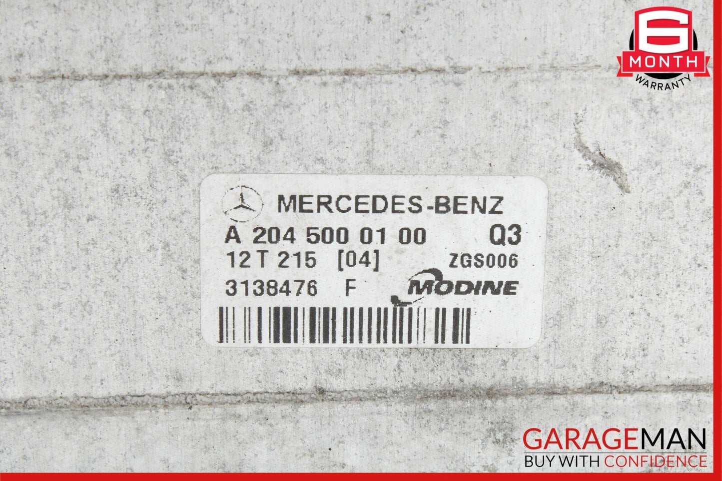 12-15 Mercedes W204 C250 SLK250 Intercooler Air Cooler Radiator 2045000100 OEM