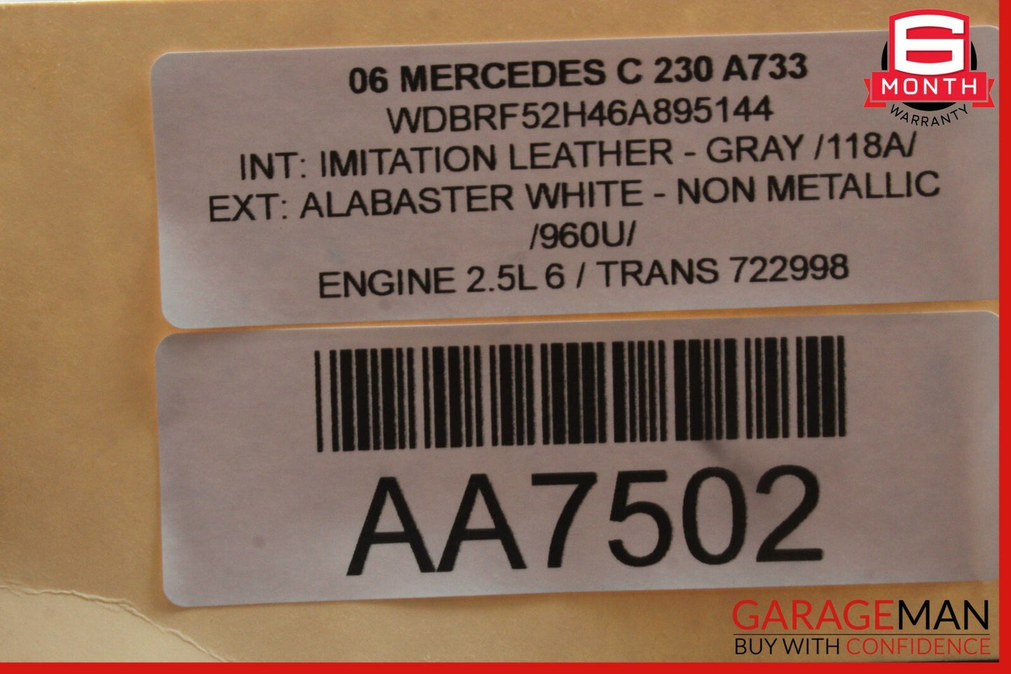 06-07 Mercedes W203 C230 2.5L V6 Engine Motor Coolant Radiator OEM