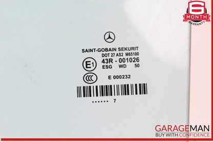 06-11 Mercedes W219 CLS550 CLS500 Rear Left Driver Side Door Window Glass OEM