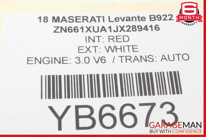 17-20 Maserati Levante M161 Inner Tail Light Lamp Right Passenger Side OEM