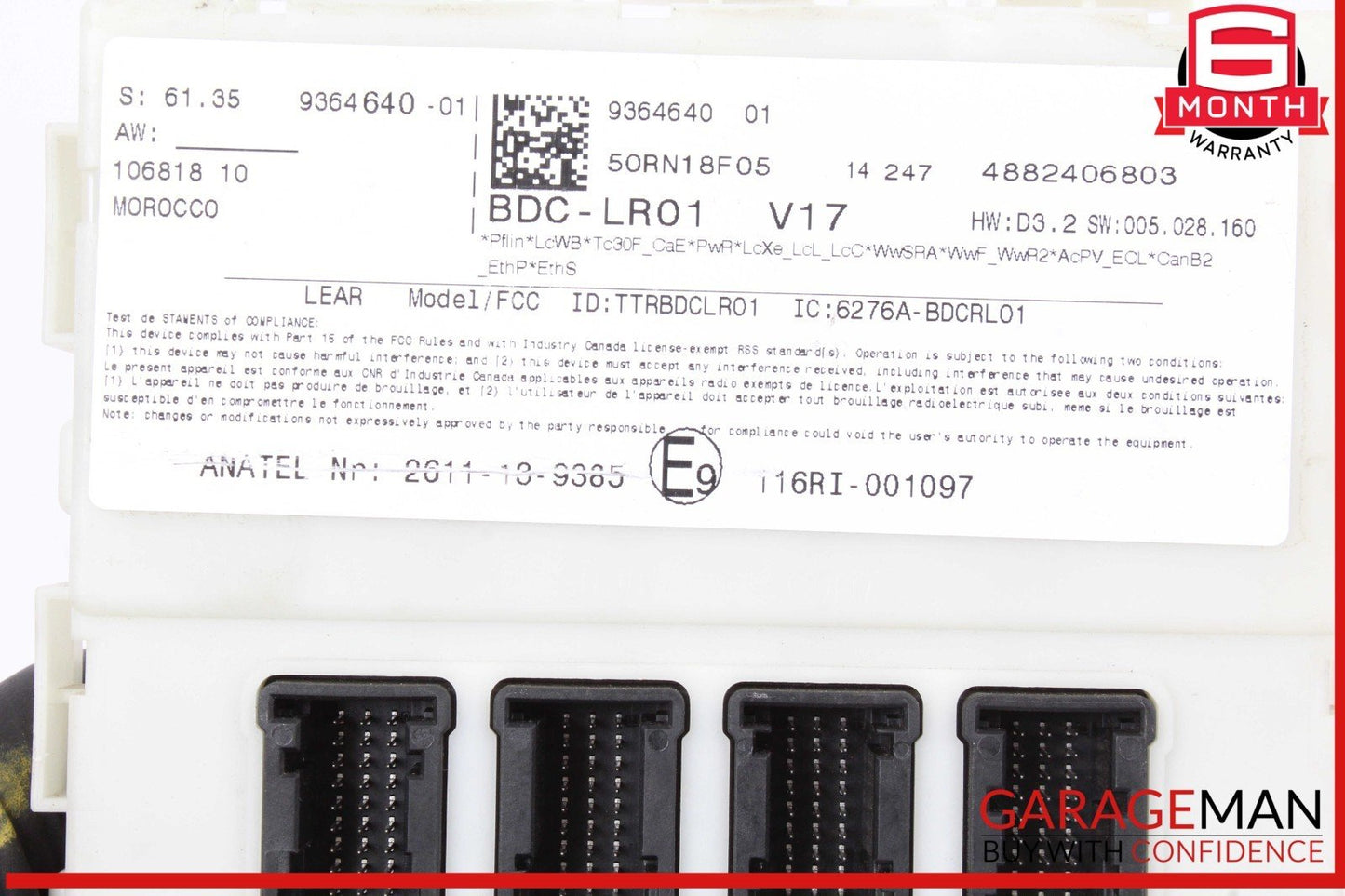 14-21 Mini Cooper Body Control Junction Fuse Box Panel OEM