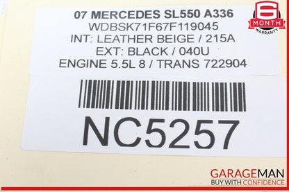 07-12 Mercedes R230 SL600 Sachs Rear Left ABC Hydraulic Shock Absorber Assy