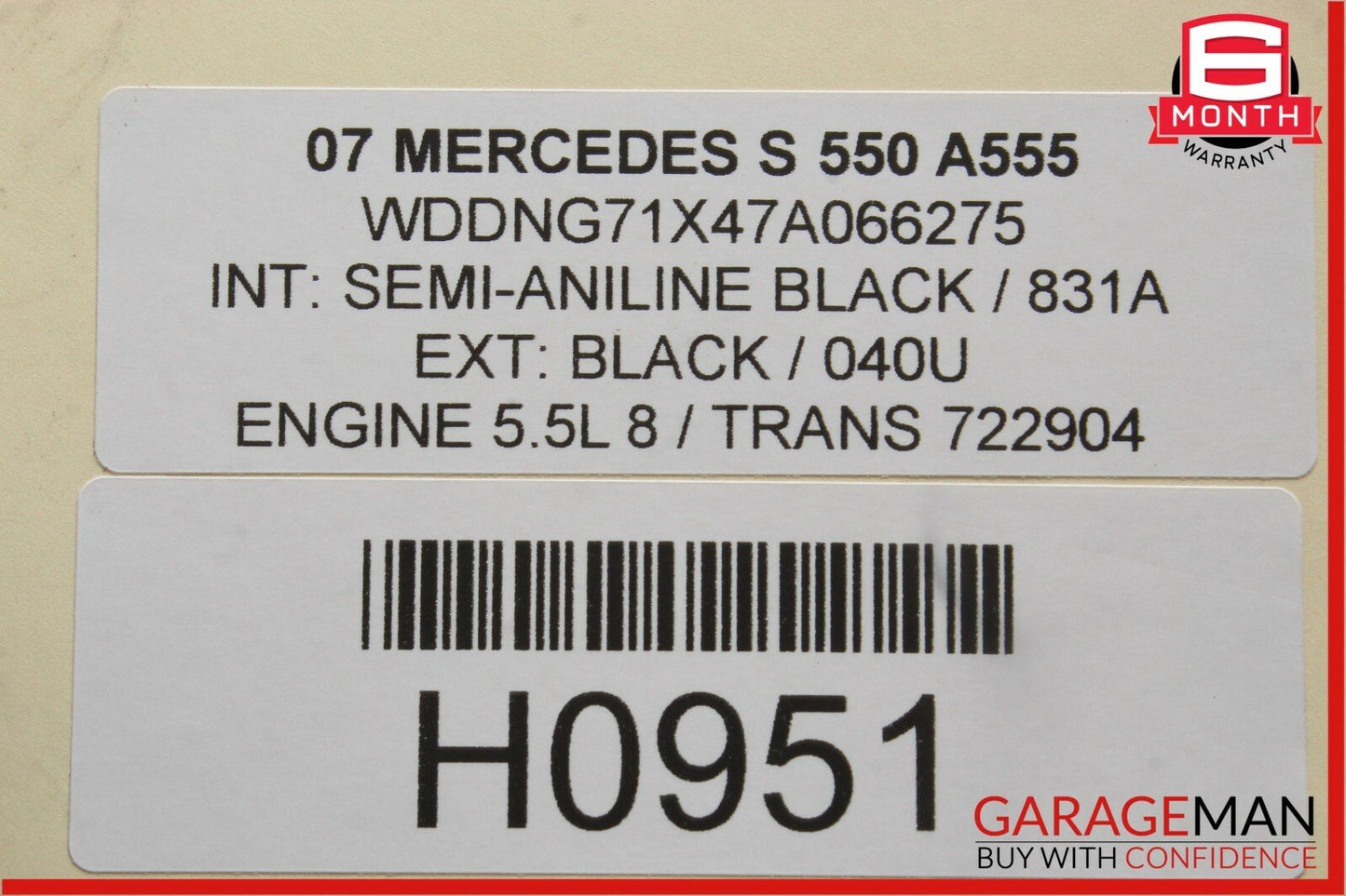 07-13 Mercedes W221 S550 Rear Left Side Keyless Go Door Lock Latch Actuator