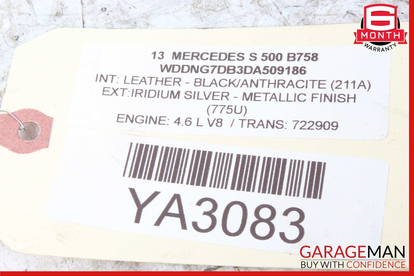 07-13 Mercedes W221 S550 CL550 Rear Right or Left Air Shock Absorber Strut OEM