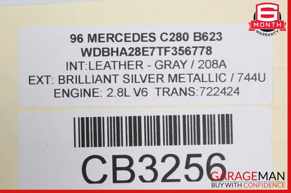 96-97 Mercedes W202 C230 C280 Rear Left Side Interior Door Panel Cover Grey OEM