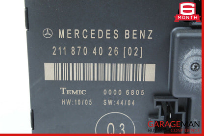 03-09 Mercedes W211 E350 E63 AMG Rear Left Driver Side Door Control Module Unit