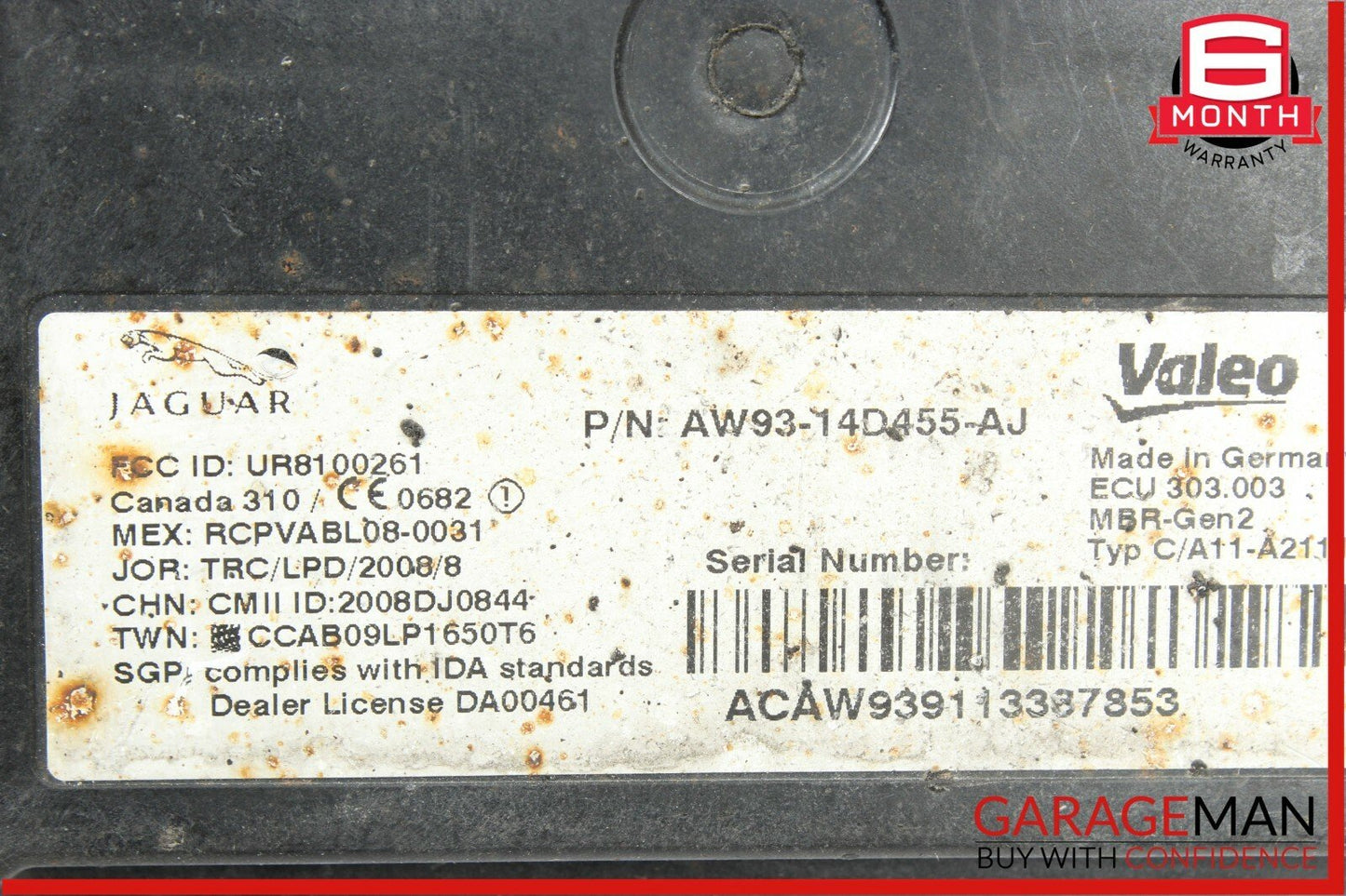 10-15 Jaguar XJ Rear Blind Spot Radar Control Module Unit