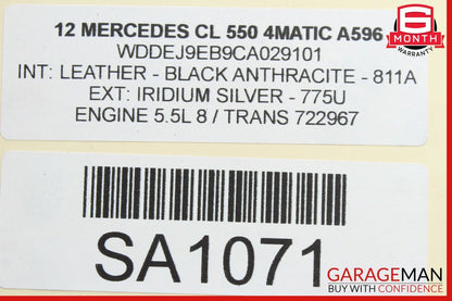 07-13 Mercedes W216 CL550 CL600 Dashboard Air Vent Trim Panel OEM