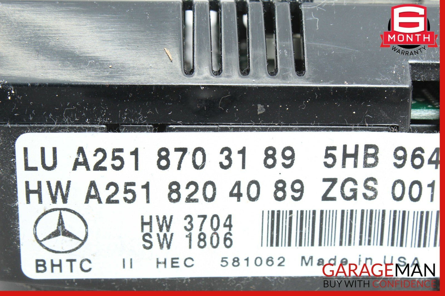 06-12 Mercedes W251 R320 R63 AMG AC A/C Heater Climate Control Switch Display