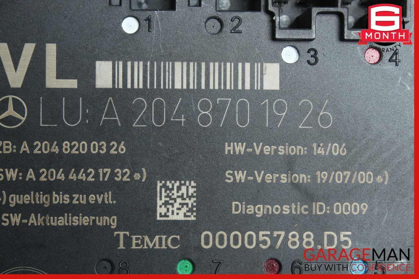08-14 Mercedes W204 C250 C300 Front Left Side Door Control Module OEM