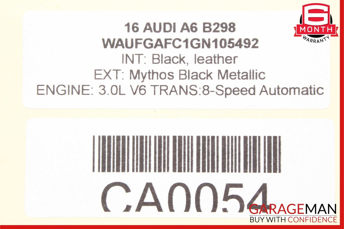 12-18 Audi A6 Steering Column Upper Trim Cover Panel Black 4G0953515 OEM