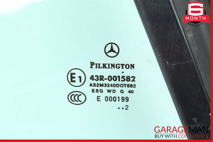 12-20 Mercedes R172 SLK250 Rear Right Side Quarter Window Glass OEM