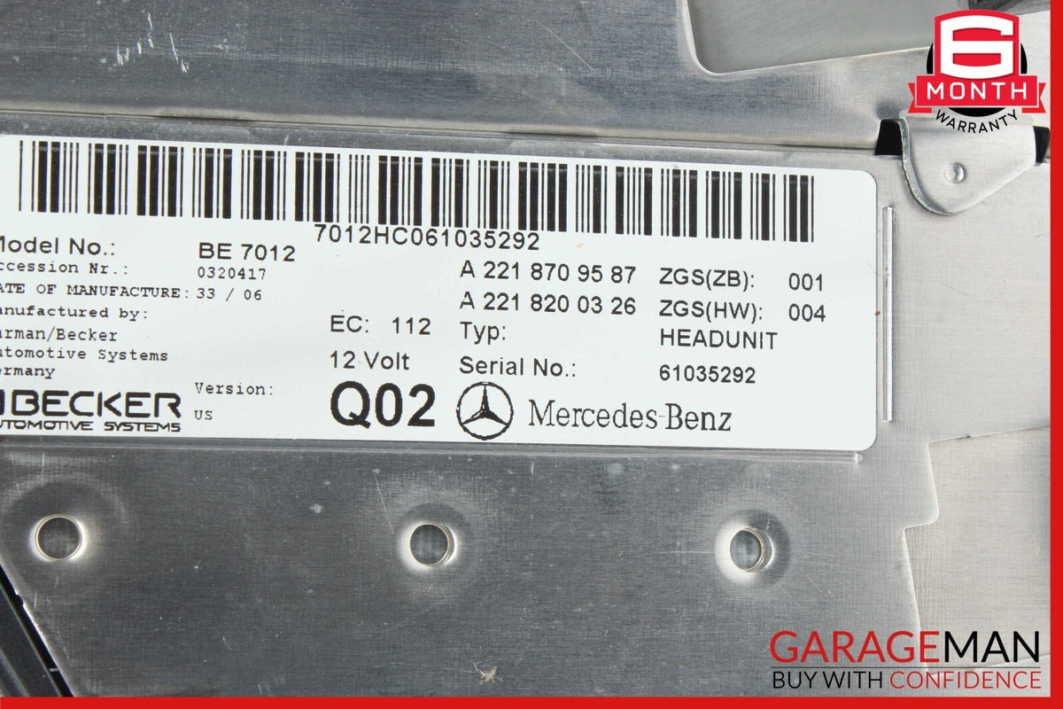 07-09 Mercedes W221 S600 S450 Headunit Head Unit Comand Command CD Navigation