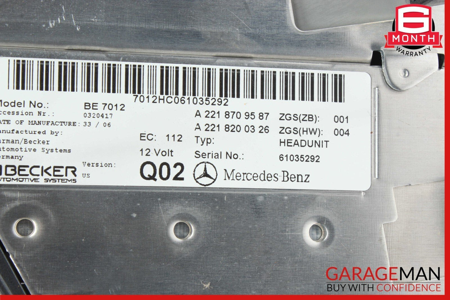 07-09 Mercedes W221 S600 S450 Headunit Head Unit Comand Command CD Navigation
