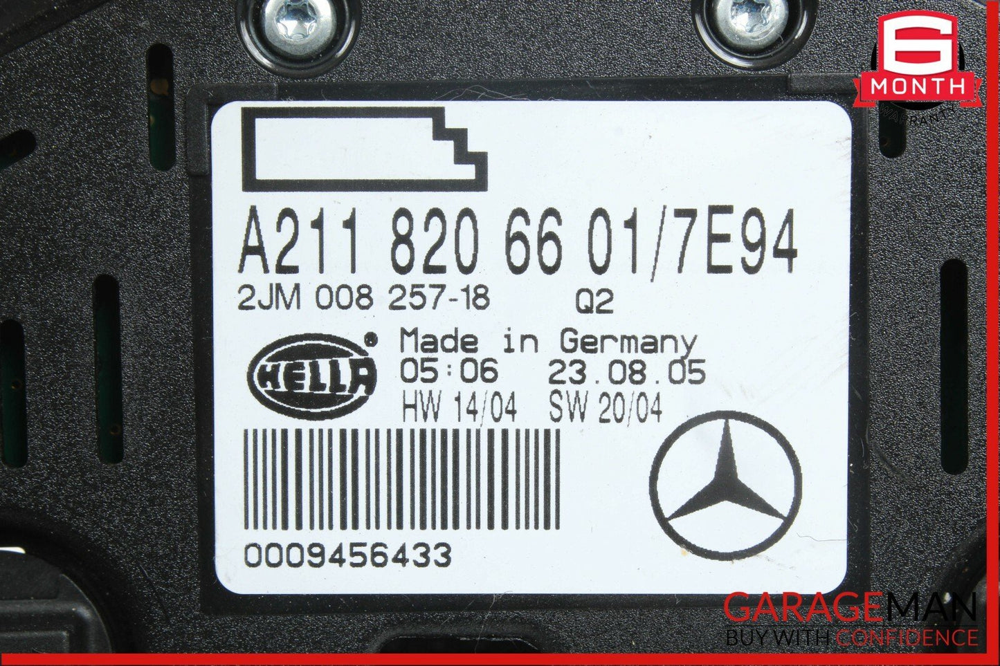 03-11 Mercedes W211 E350 CLS500 Rear Overhead Dome Light Reading Map Grey