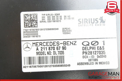 03-08 Mercedes GL450 CL600 E350 Sirius Satellite Radio Receiver 2118706790 OEM