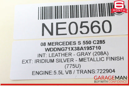 07-14 Mercedes W221 S550 CL550 CL600 CL65 AMG Gas Accelerator Pedal