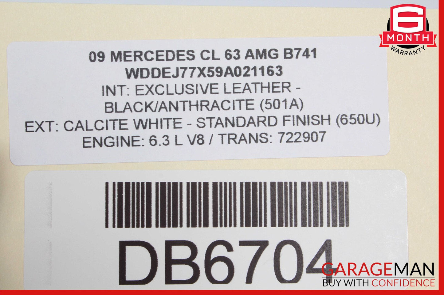 08-14 Mercedes W216 CL63 AMG Rear Left Bottom Lower Seat Cushion OEM