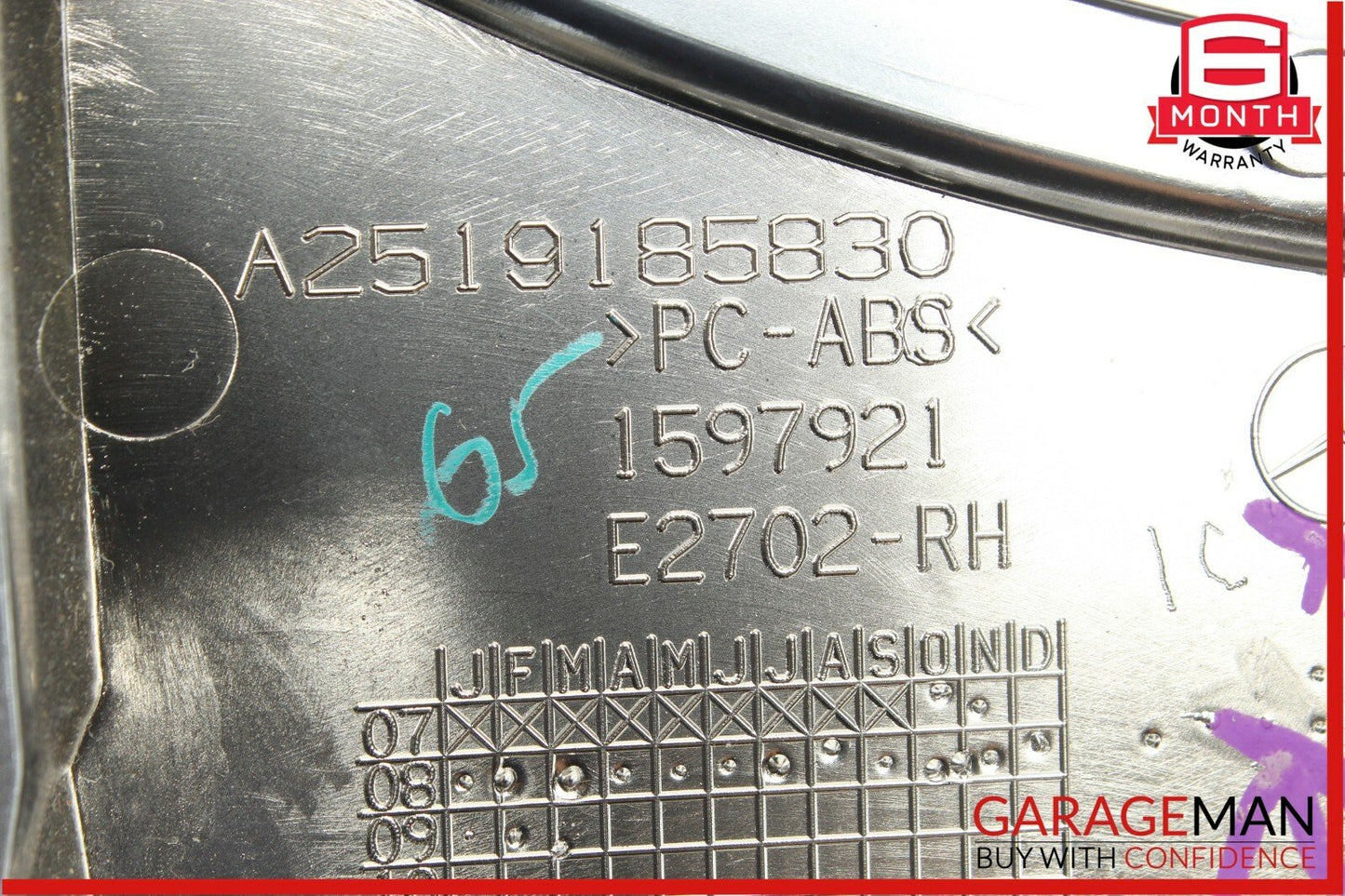 06-12 Mercedes X164 GL450 ML500 Front Right Side Seat Control Switch Trim Cover