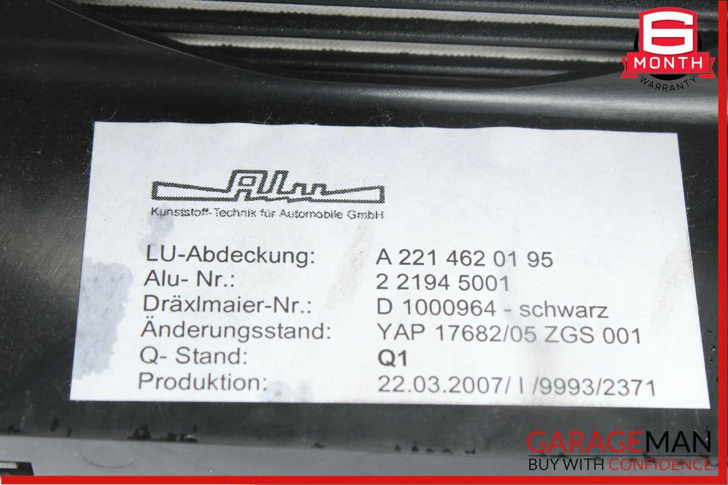 07-14 Mercedes W216 CL550 S450 Steering Column Trim Shroud Cover Black OEM
