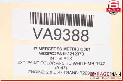 16-23 Mercedes W447 Metris Rear Right Back Cargo Door Interior Handle OEM
